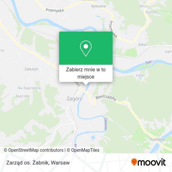 Mapa Zarząd os. Żabnik