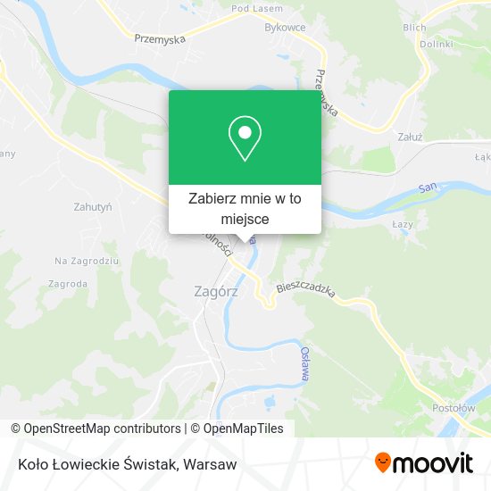 Mapa Koło Łowieckie Świstak