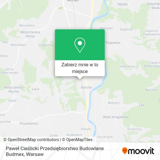 Mapa Paweł Cieślicki Przedsiębiorstwo Budowlane Budmex