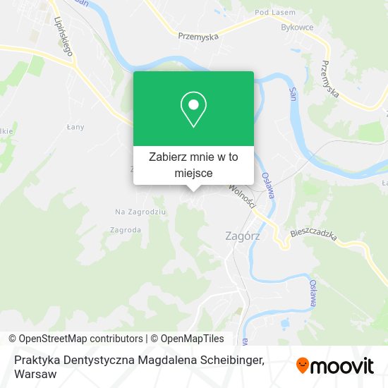 Mapa Praktyka Dentystyczna Magdalena Scheibinger