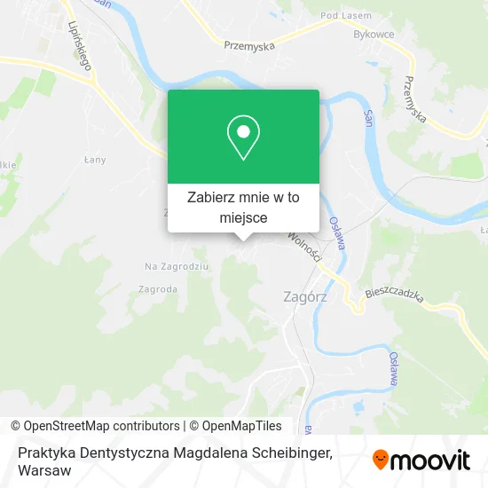 Mapa Praktyka Dentystyczna Magdalena Scheibinger