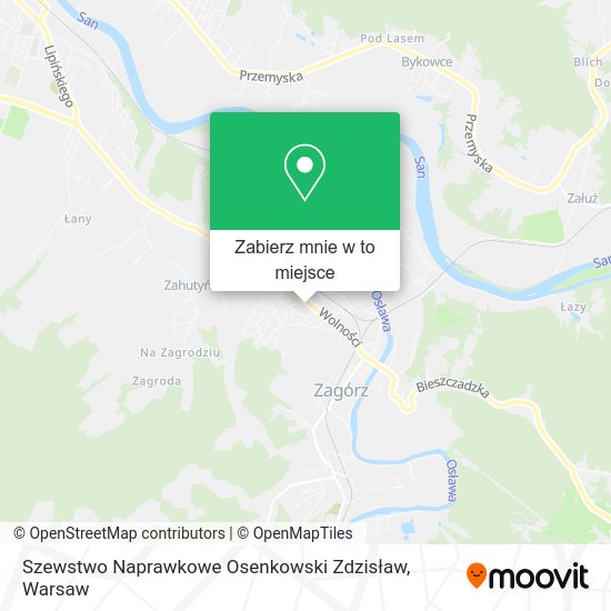 Mapa Szewstwo Naprawkowe Osenkowski Zdzisław