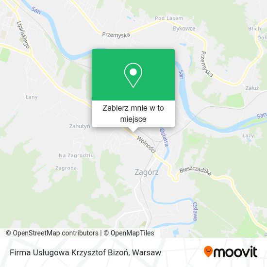 Mapa Firma Usługowa Krzysztof Bizoń