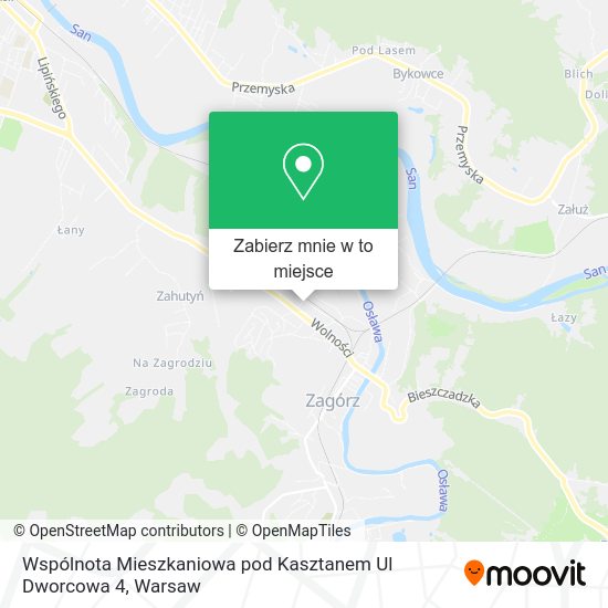 Mapa Wspólnota Mieszkaniowa pod Kasztanem Ul Dworcowa 4