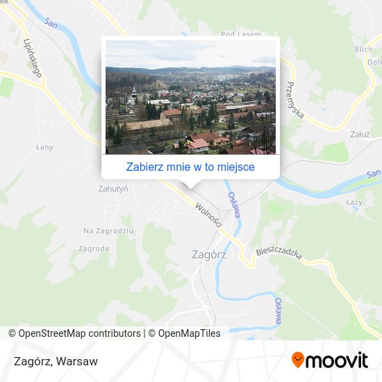 Mapa Zagórz