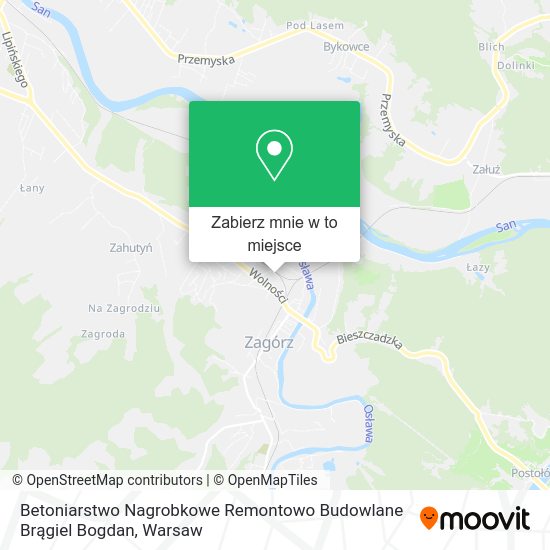 Mapa Betoniarstwo Nagrobkowe Remontowo Budowlane Brągiel Bogdan