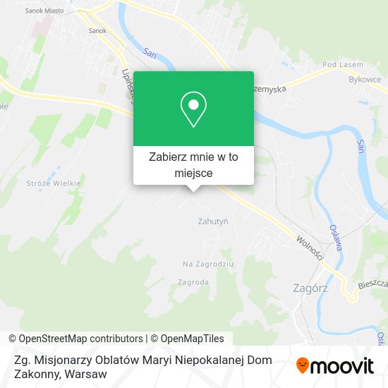 Mapa Zg. Misjonarzy Oblatów Maryi Niepokalanej Dom Zakonny