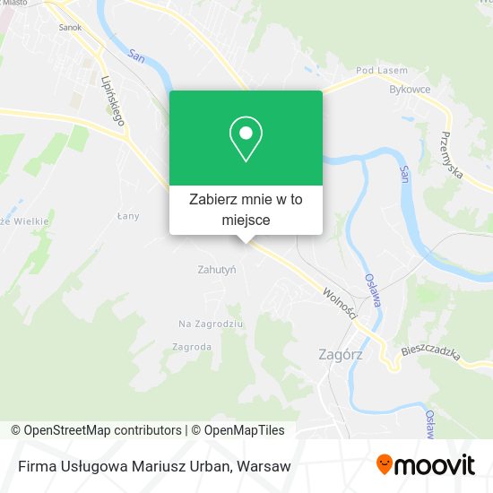 Mapa Firma Usługowa Mariusz Urban