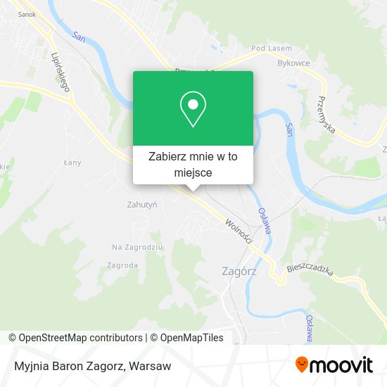 Mapa Myjnia Baron Zagorz