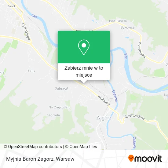 Mapa Myjnia Baron Zagorz