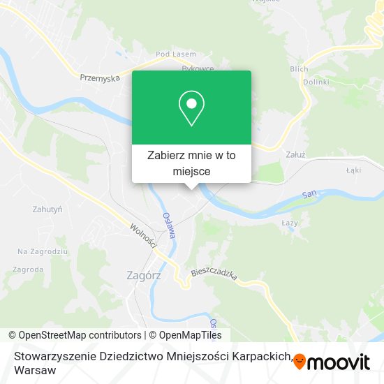 Mapa Stowarzyszenie Dziedzictwo Mniejszości Karpackich