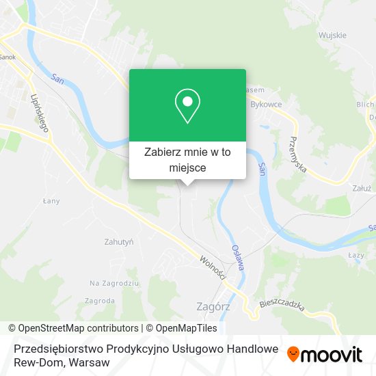 Mapa Przedsiębiorstwo Prodykcyjno Usługowo Handlowe Rew-Dom