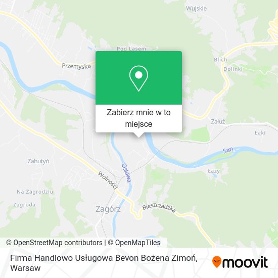 Mapa Firma Handlowo Usługowa Bevon Bożena Zimoń