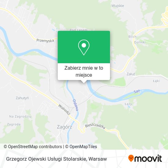 Mapa Grzegorz Ojewski Usługi Stolarskie