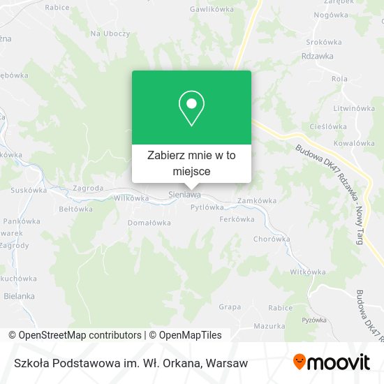 Mapa Szkoła Podstawowa im. Wł. Orkana