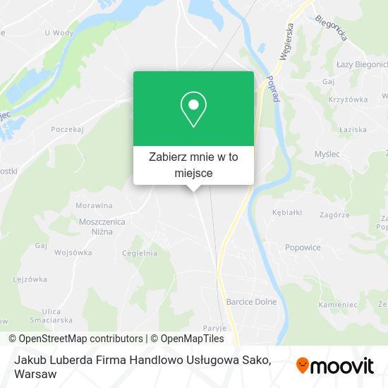 Mapa Jakub Luberda Firma Handlowo Usługowa Sako