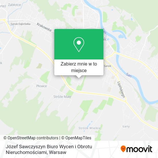 Mapa Józef Sawczyszyn Biuro Wycen i Obrotu Nieruchomościami