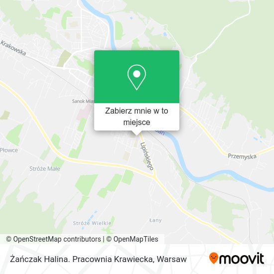 Mapa Żańczak Halina. Pracownia Krawiecka