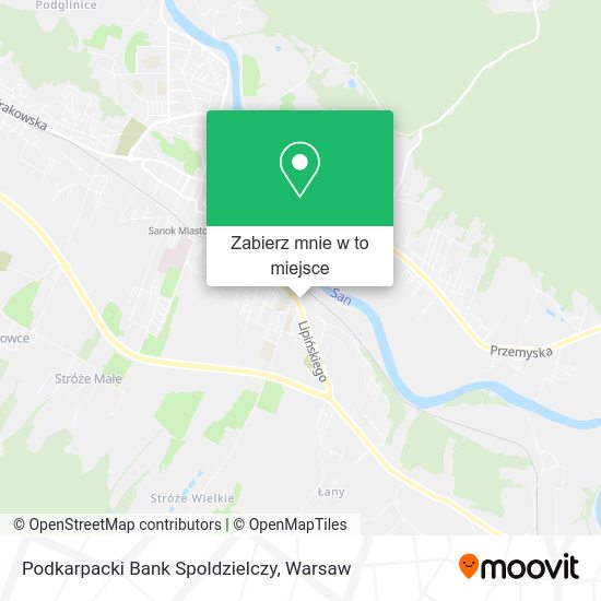 Mapa Podkarpacki Bank Spoldzielczy