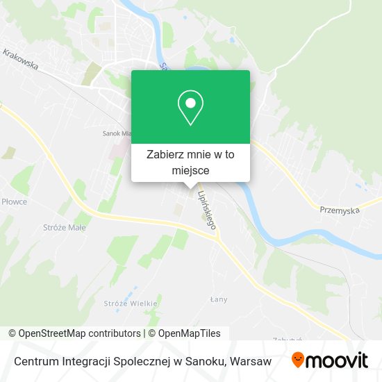 Mapa Centrum Integracji Spolecznej w Sanoku