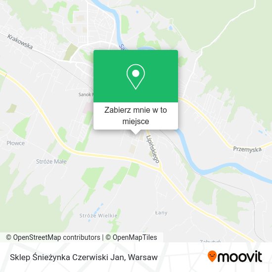 Mapa Sklep Śnieżynka Czerwiski Jan