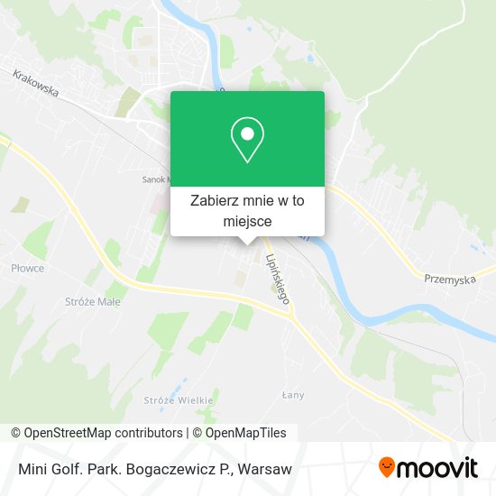 Mapa Mini Golf. Park. Bogaczewicz P.