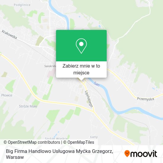 Mapa Big Firma Handlowo Usługowa Myćka Grzegorz