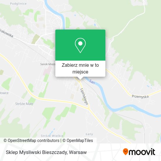 Mapa Sklep Mysliwski Bieszczady