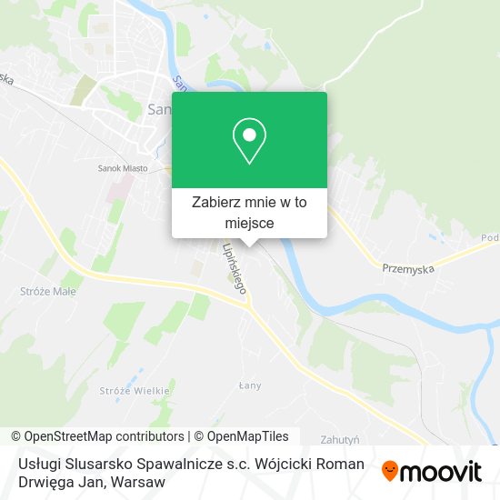 Mapa Usługi Slusarsko Spawalnicze s.c. Wójcicki Roman Drwięga Jan