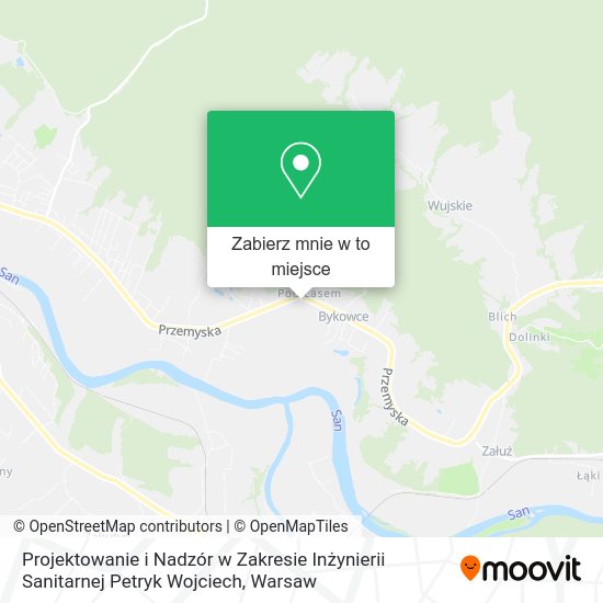 Mapa Projektowanie i Nadzór w Zakresie Inżynierii Sanitarnej Petryk Wojciech