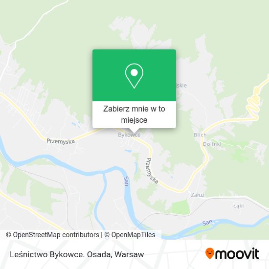 Mapa Leśnictwo Bykowce. Osada