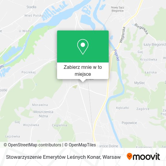 Mapa Stowarzyszenie Emerytów Leśnych Konar