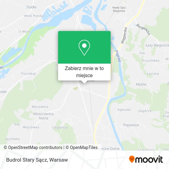 Mapa Budrol Stary Sącz