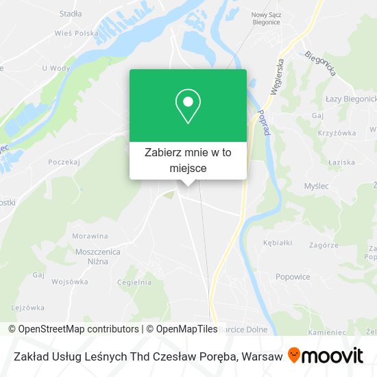 Mapa Zakład Usług Leśnych Thd Czesław Poręba