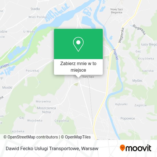 Mapa Dawid Fecko Usługi Transportowe