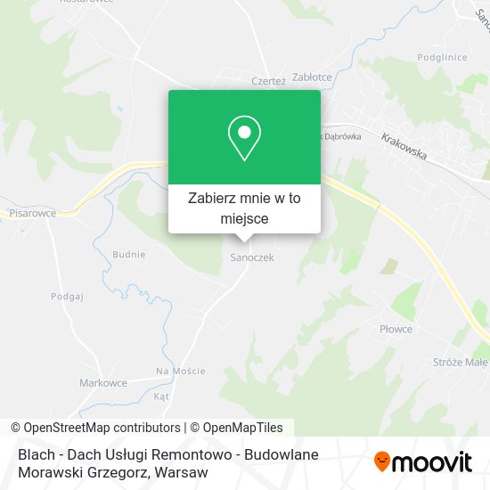 Mapa Blach - Dach Usługi Remontowo - Budowlane Morawski Grzegorz