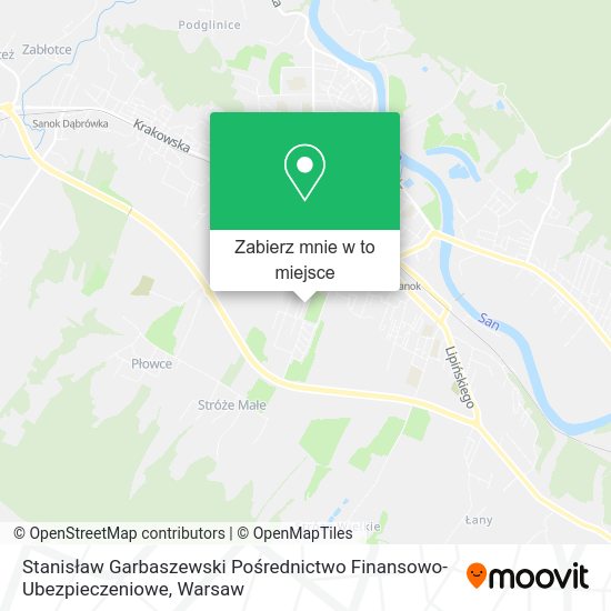 Mapa Stanisław Garbaszewski Pośrednictwo Finansowo-Ubezpieczeniowe