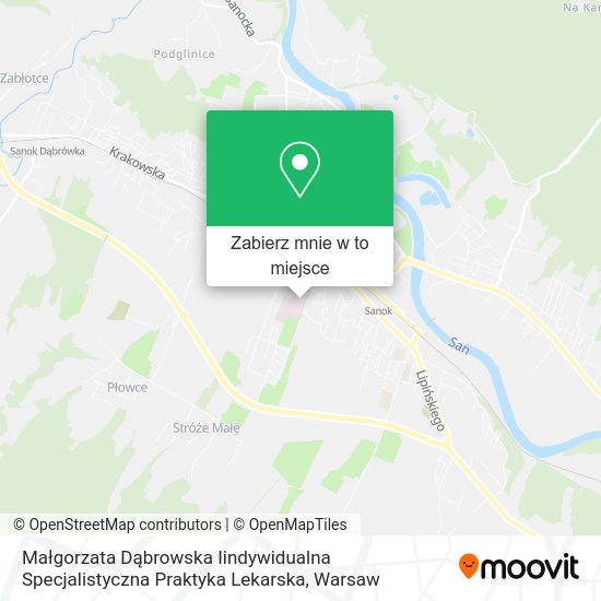 Mapa Małgorzata Dąbrowska Iindywidualna Specjalistyczna Praktyka Lekarska