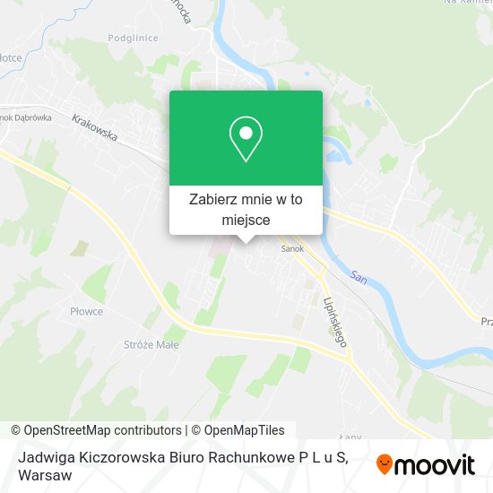 Mapa Jadwiga Kiczorowska Biuro Rachunkowe P L u S