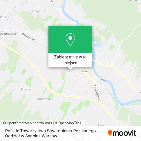 Mapa Polskie Towarzystwo Stwardnienia Rozsianego Oddział w Sanoku