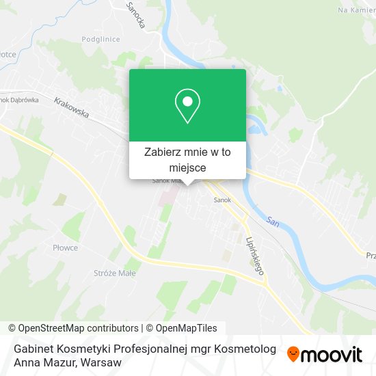 Mapa Gabinet Kosmetyki Profesjonalnej mgr Kosmetolog Anna Mazur