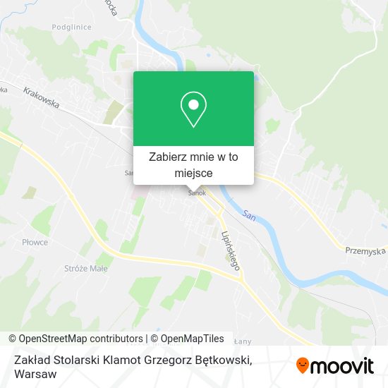 Mapa Zakład Stolarski Klamot Grzegorz Bętkowski