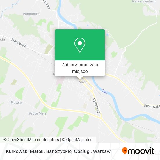 Mapa Kurkowski Marek. Bar Szybkiej Obsługi