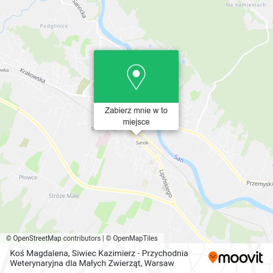 Mapa Koś Magdalena, Siwiec Kazimierz - Przychodnia Weterynaryjna dla Małych Zwierząt