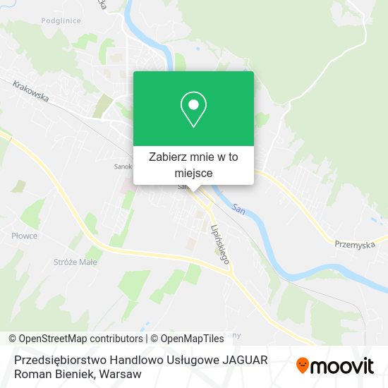 Mapa Przedsiębiorstwo Handlowo Usługowe JAGUAR Roman Bieniek