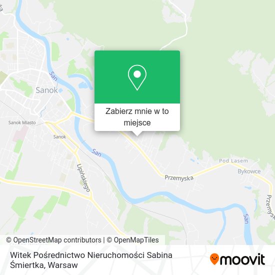 Mapa Witek Pośrednictwo Nieruchomości Sabina Śmiertka