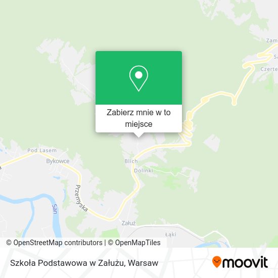 Mapa Szkoła Podstawowa w Załużu