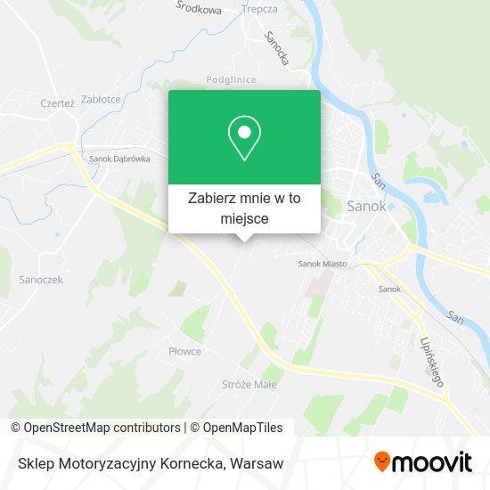 Mapa Sklep Motoryzacyjny Kornecka