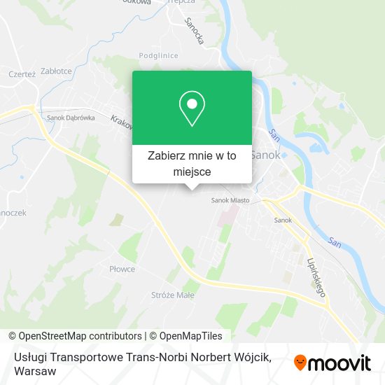 Mapa Usługi Transportowe Trans-Norbi Norbert Wójcik