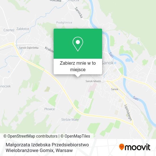 Mapa Małgorzata Izdebska Przedsiebiorstwo Wielobranżowe Gomix